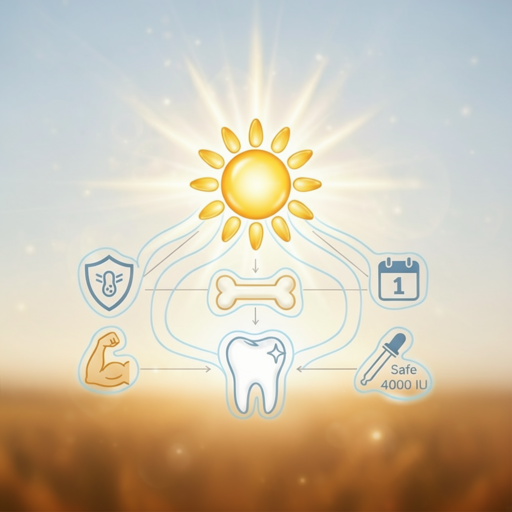 DALE DAL Vitamin D3 4000 IU فوائده، دواعي الاستخدام، والجرعة الآمنة (مع دور في صحة العظام والأسنان) - Daledal